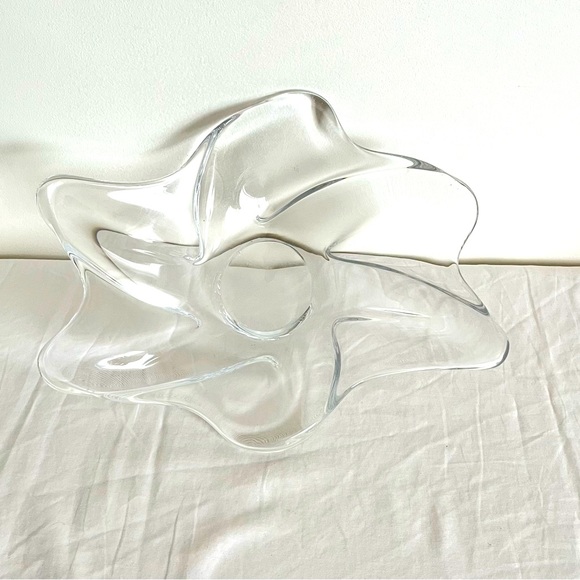 Daum France Vintage Signed Clear Crystal Glass Dish 12”x 10”x3” - Picture 13 of 14